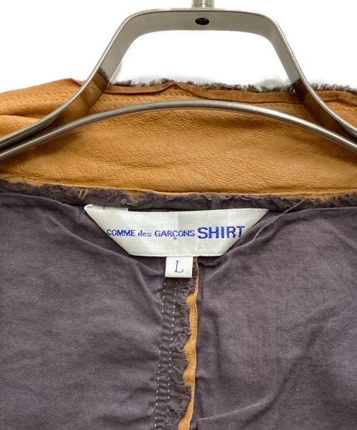 COMME des GARCONS SHIRT（コムデギャルソンシャツ）COMME des GARCONS SHIRT (コムデギャルソンシャツ) ピックレザーカバーオール ブラウン サイズ:Ⅼの古着・服飾アイテム