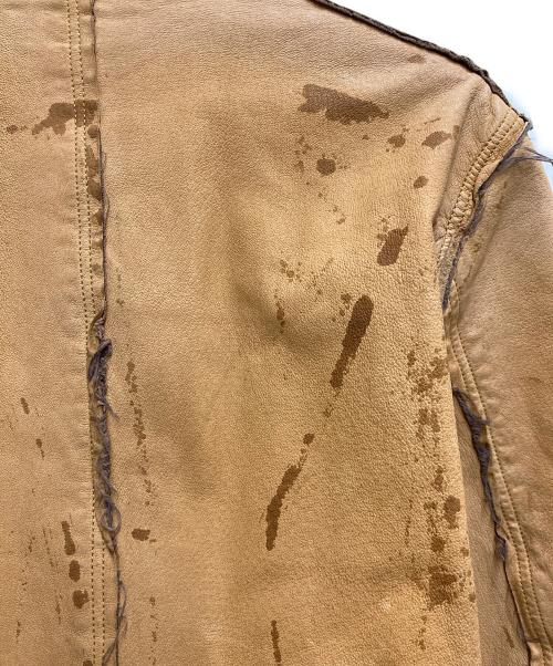 COMME des GARCONS SHIRT（コムデギャルソンシャツ）COMME des GARCONS SHIRT (コムデギャルソンシャツ) ピックレザーカバーオール ブラウン サイズ:Ⅼの古着・服飾アイテム