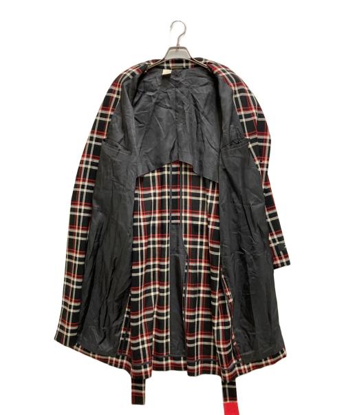 N.HOOLYWOOD（エヌ ハリウッド）N.HOOLYWOOD (エヌ ハリウッド) UNDERCOVER (アンダーカバー) チェックガウンコート レッド サイズ:36の古着・服飾アイテム
