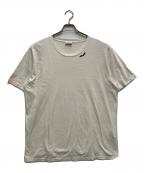 Saint Laurent Parisサンローランパリ）の古着「ネックロゴプリントTシャツ」｜ホワイト