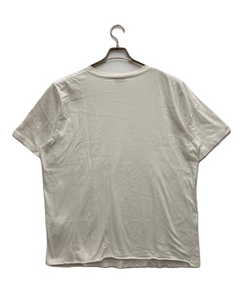Saint Laurent Paris（サンローランパリ）Saint Laurent Paris (サンローランパリ) ネックロゴプリントTシャツ ホワイト サイズ:XXLの古着・服飾アイテム
