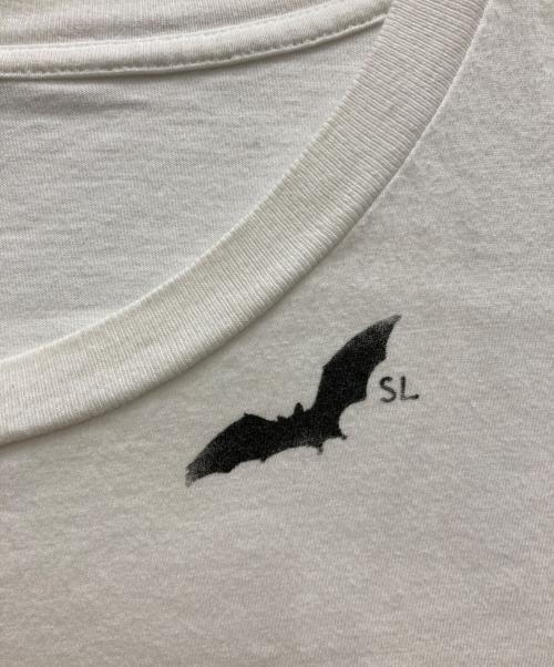 Saint Laurent Paris（サンローランパリ）Saint Laurent Paris (サンローランパリ) ネックロゴプリントTシャツ ホワイト サイズ:XXLの古着・服飾アイテム