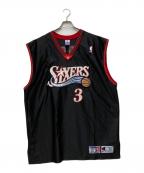 Championチャンピオン）の古着「NBA SIXERSゲームシャツ」｜ブラック