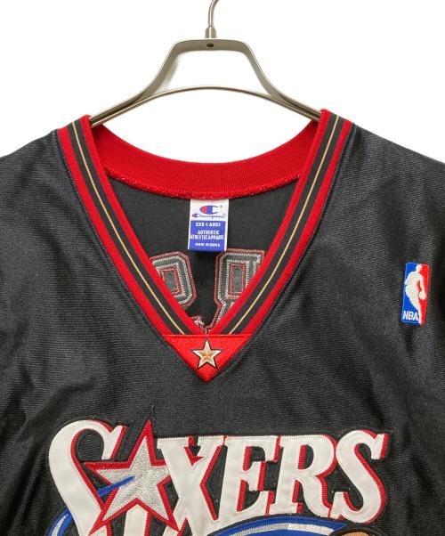 Champion（チャンピオン）Champion (チャンピオン) NBA SIXERSゲームシャツ ブラック サイズ:XXXLの古着・服飾アイテム