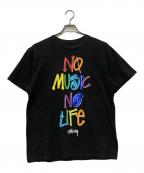 stussyステューシー）の古着「NO MUSIC NO LIFE Tee」｜ブラック