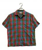 Sandy mac Donaldサンディマクドナルド）の古着「60s半袖チェックシャツ」｜レッド×グリーン