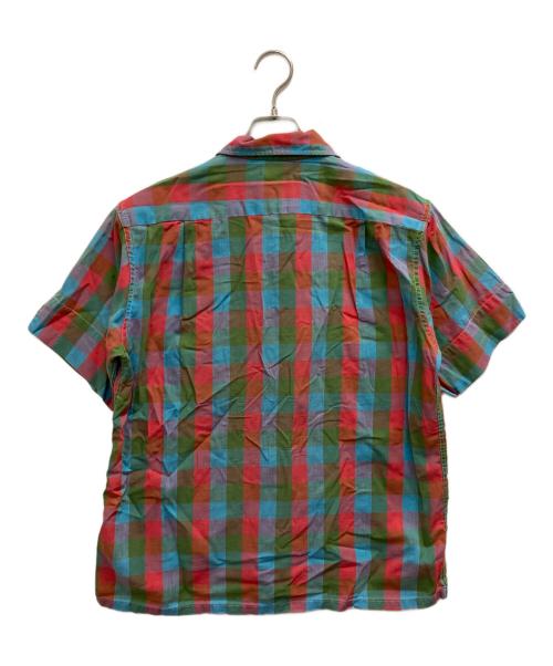 Sandy mac Donald（サンディマクドナルド）Sandy Mac Donald (サンディマクドナルド) 60s半袖チェックシャツ レッド×グリーン サイズ:Mの古着・服飾アイテム