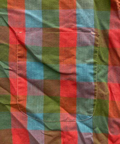 Sandy mac Donald（サンディマクドナルド）Sandy Mac Donald (サンディマクドナルド) 60s半袖チェックシャツ レッド×グリーン サイズ:Mの古着・服飾アイテム