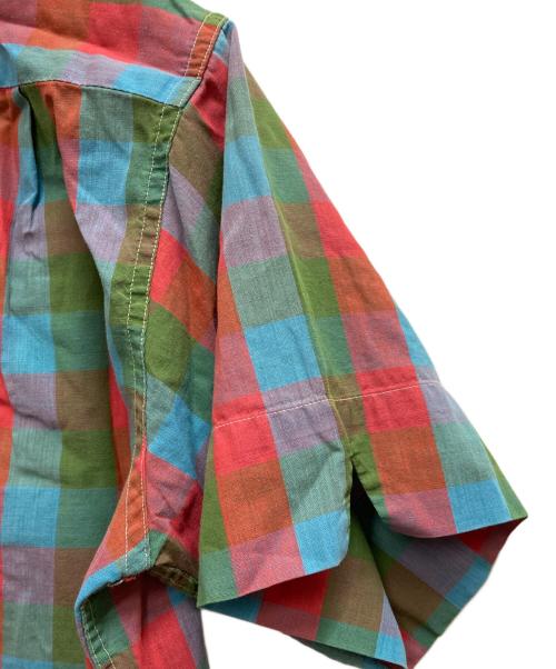 Sandy mac Donald（サンディマクドナルド）Sandy Mac Donald (サンディマクドナルド) 60s半袖チェックシャツ レッド×グリーン サイズ:Mの古着・服飾アイテム