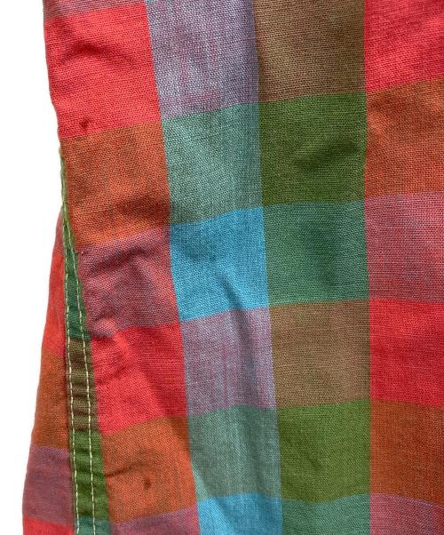 Sandy mac Donald（サンディマクドナルド）Sandy Mac Donald (サンディマクドナルド) 60s半袖チェックシャツ レッド×グリーン サイズ:Mの古着・服飾アイテム