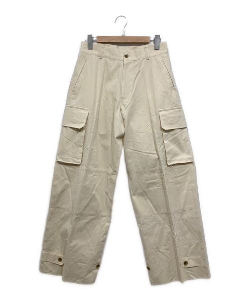 soerte（ソエルテ）soerte (ソエルテ) M47 Wide straight military pants ベージュ サイズ:2の古着・服飾アイテム
