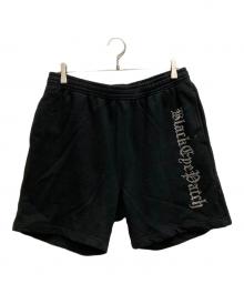 THE BLACK EYE PATCH（ブラックアイパッチ）の古着「ロゴラインストーンショーツ」｜ブラック