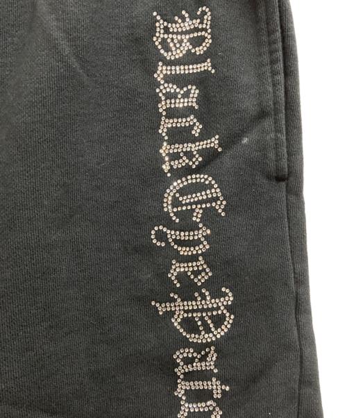 THE BLACK EYE PATCH（ブラックアイパッチ）THE BLACK EYE PATCH (ブラックアイパッチ) ロゴラインストーンショーツ ブラック サイズ:Lの古着・服飾アイテム