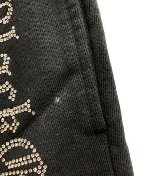 THE BLACK EYE PATCH（ブラックアイパッチ）THE BLACK EYE PATCH (ブラックアイパッチ) ロゴラインストーンショーツ ブラック サイズ:Lの古着・服飾アイテム