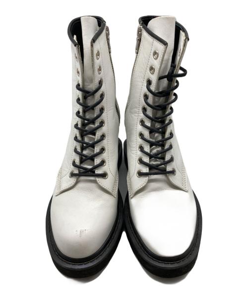 LIMI feu（リミフゥ）LIMI feu (リミフゥ) MIHARA YASUHIRO　 (ミハラヤスヒロ) レースアップインヒールブーツ ホワイト サイズ:LLの古着・服飾アイテム