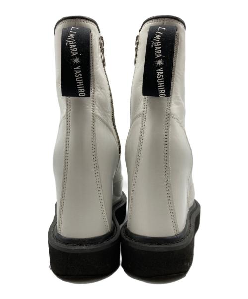 LIMI feu（リミフゥ）LIMI feu (リミフゥ) MIHARA YASUHIRO　 (ミハラヤスヒロ) レースアップインヒールブーツ ホワイト サイズ:LLの古着・服飾アイテム