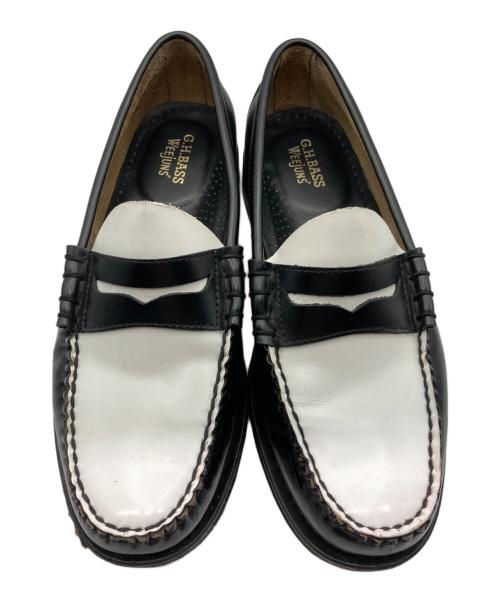 G.H.BASS&CO.（ジー・エイチ・バス・コー）G.H.BASS&CO. (ジー・エイチ・バス・コー) LARSON ローファー ブラック×ホワイト サイズ:EU41の古着・服飾アイテム