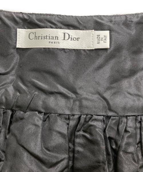 Christian Dior（クリスチャン ディオール）Christian Dior (クリスチャン ディオール) レースフレアスカート ブラック サイズ:36の古着・服飾アイテム
