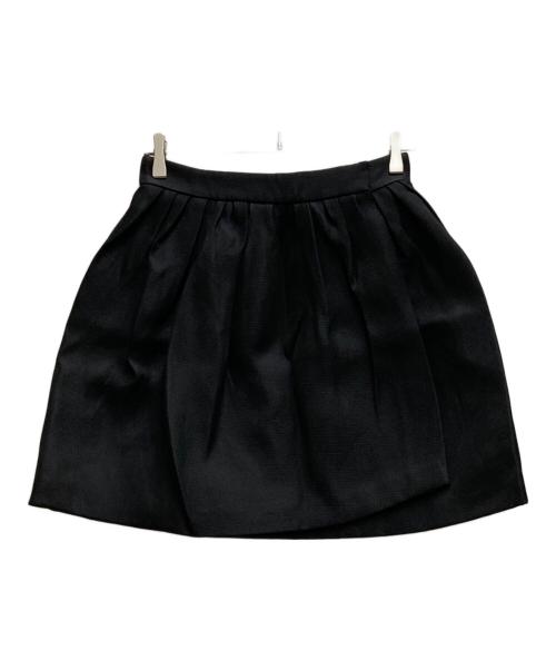 Christian Dior（クリスチャン ディオール）Christian Dior (クリスチャン ディオール) タックミニスカート ブラック サイズ:36の古着・服飾アイテム