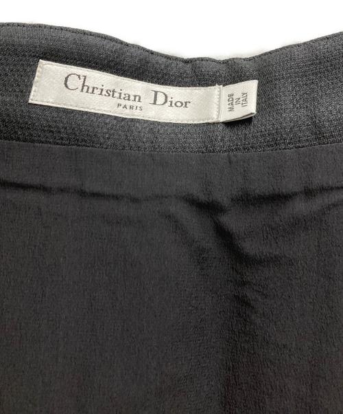 Christian Dior（クリスチャン ディオール）Christian Dior (クリスチャン ディオール) タックミニスカート ブラック サイズ:36の古着・服飾アイテム