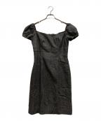 Christian Diorクリスチャン ディオール）の古着「ショートスリーブ ツイードドレス」｜グレー
