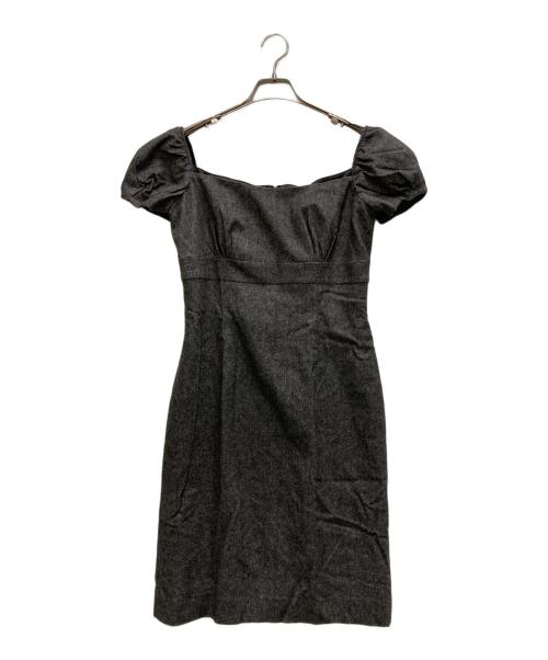 Christian Dior（クリスチャン ディオール）Christian Dior (クリスチャン ディオール) ショートスリーブ ツイードドレス グレー サイズ:38の古着・服飾アイテム