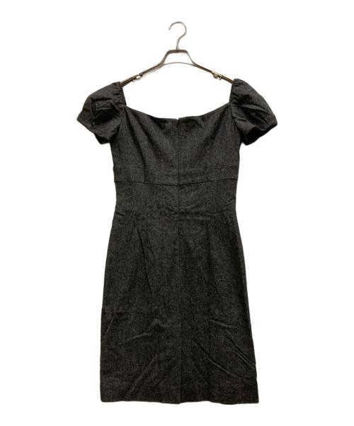 Christian Dior（クリスチャン ディオール）Christian Dior (クリスチャン ディオール) ショートスリーブ ツイードドレス グレー サイズ:38の古着・服飾アイテム