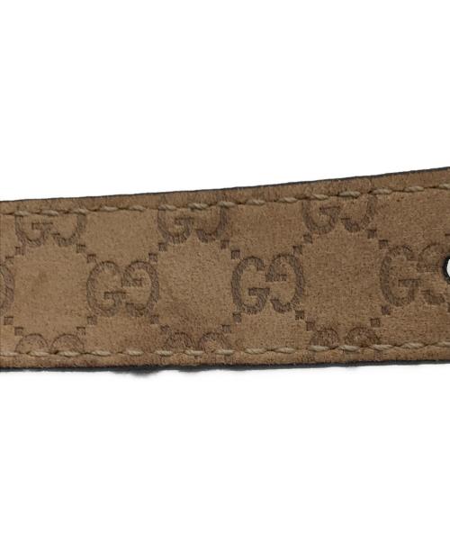 GUCCI（グッチ）GUCCI (グッチ) リボンバックル レザーベルト ブラック サイズ:85・34の古着・服飾アイテム