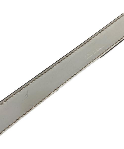 GUCCI（グッチ）GUCCI (グッチ) リボンバックルレザーベルト ホワイトの古着・服飾アイテム