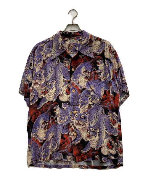 Sun Surf（サンサーフ）Sun Surf (サンサーフ) 地獄の百虎レーヨンアロハシャツ ブルー サイズ:Lの古着・服飾アイテム