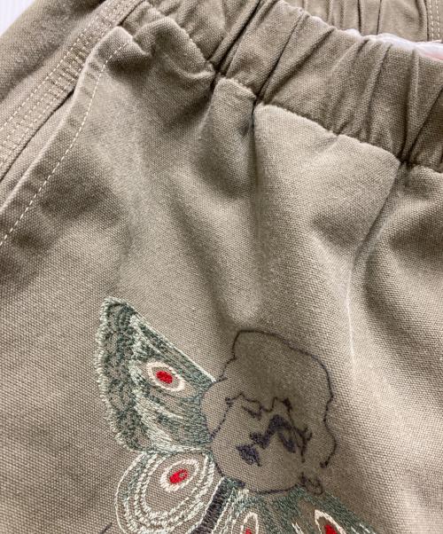samuel zelig（サミュエル ゼリグ）SAMUEL ZELIG (サミュエル ゼリグ) Amy Green Canvas Pant with Multicolor Embroidery オリーブ サイズ:XLの古着・服飾アイテム