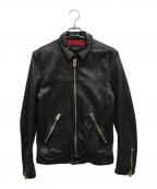 nano・universeナノ・ユニバース）の古着「シープスキンレザージャケット」｜ブラック