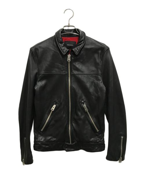 nano・universe（ナノ・ユニバース）nano・universe (ナノ・ユニバース) シープスキンレザージャケット ブラック サイズ:Ｍの古着・服飾アイテム