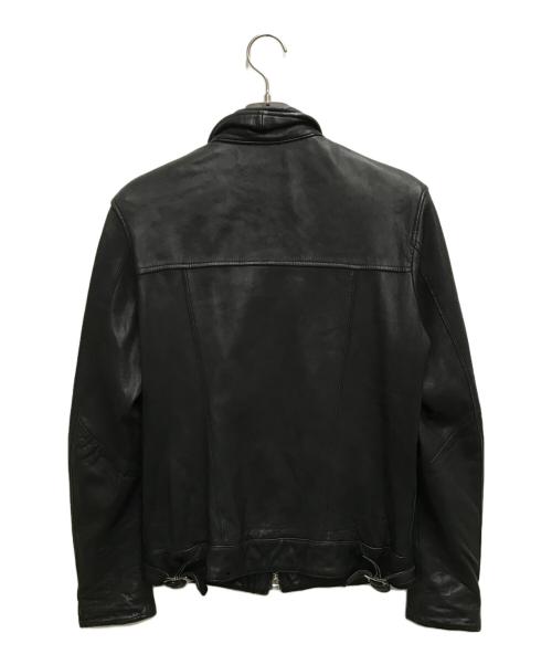 nano・universe（ナノ・ユニバース）nano・universe (ナノ・ユニバース) シープスキンレザージャケット ブラック サイズ:Ｍの古着・服飾アイテム
