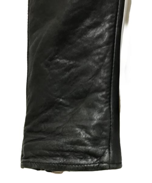 nano・universe（ナノ・ユニバース）nano・universe (ナノ・ユニバース) シープスキンレザージャケット ブラック サイズ:Ｍの古着・服飾アイテム