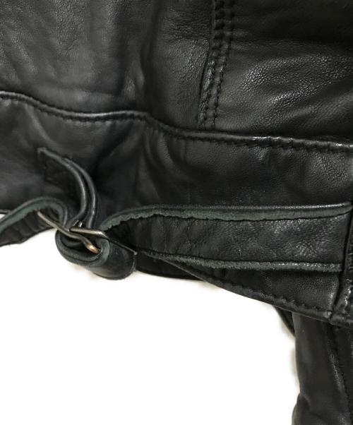 nano・universe（ナノ・ユニバース）nano・universe (ナノ・ユニバース) シープスキンレザージャケット ブラック サイズ:Ｍの古着・服飾アイテム