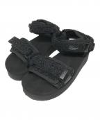 suicoke×DRAWERスイコック×ドゥロワー）の古着「別注ツイードサンダル」｜ブラック