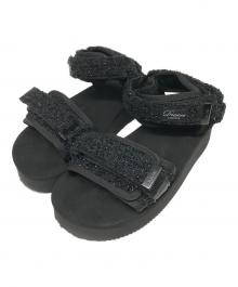 suicoke×DRAWER（スイコック×ドゥロワー）の古着「別注ツイードサンダル」｜ブラック