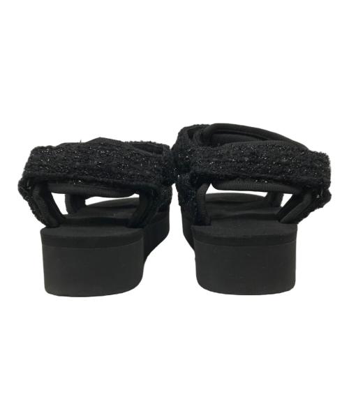 suicoke（スイコック）suicoke (スイコック) DRAWER (ドゥロワー) 別注ツイードサンダル ブラック サイズ:US 5の古着・服飾アイテム