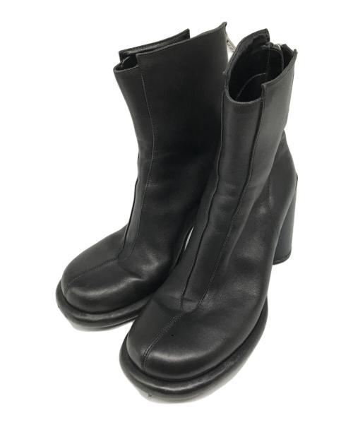 UN3D.（アンスリード）UN3D. (アンスリード) バックジップブーツ ブラック サイズ:表記無(38相当)の古着・服飾アイテム