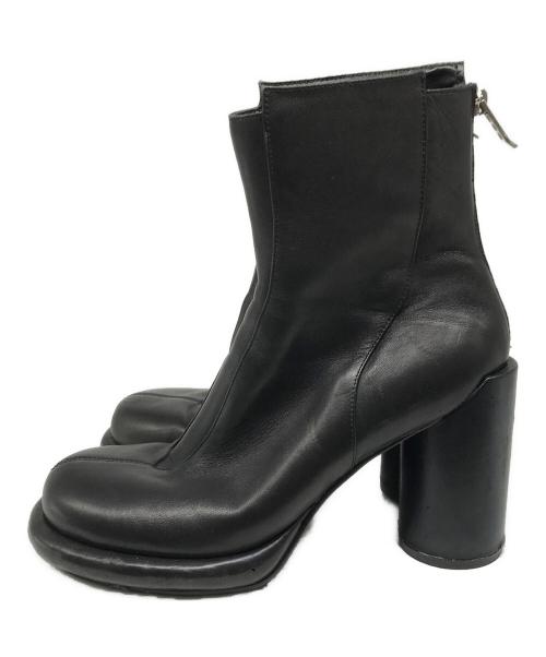 UN3D.（アンスリード）UN3D. (アンスリード) バックジップブーツ ブラック サイズ:表記無(38相当)の古着・服飾アイテム