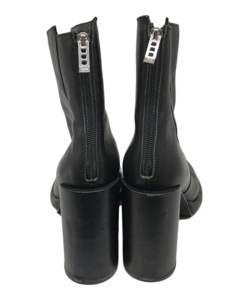 UN3D.（アンスリード）UN3D. (アンスリード) バックジップブーツ ブラック サイズ:表記無(38相当)の古着・服飾アイテム