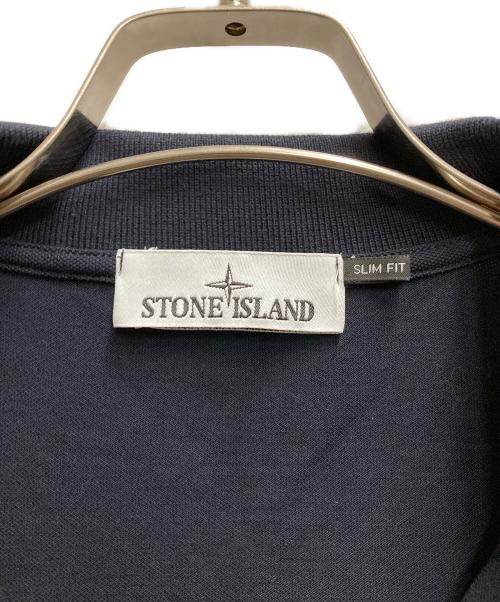 STONE ISLAND（ストーンアイランド）STONE ISLAND (ストーンアイランド) ロゴパッチ ポロシャツ ブラック サイズ:Ⅼの古着・服飾アイテム