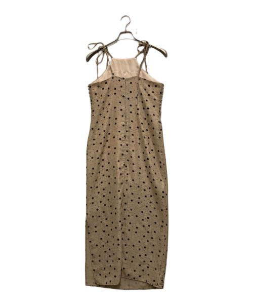 Rosarymoon（ロザリームーン）Rosarymoon (ロザリームーン) Flocky Flower Cami Dress ブラウン サイズ:FREEの古着・服飾アイテム