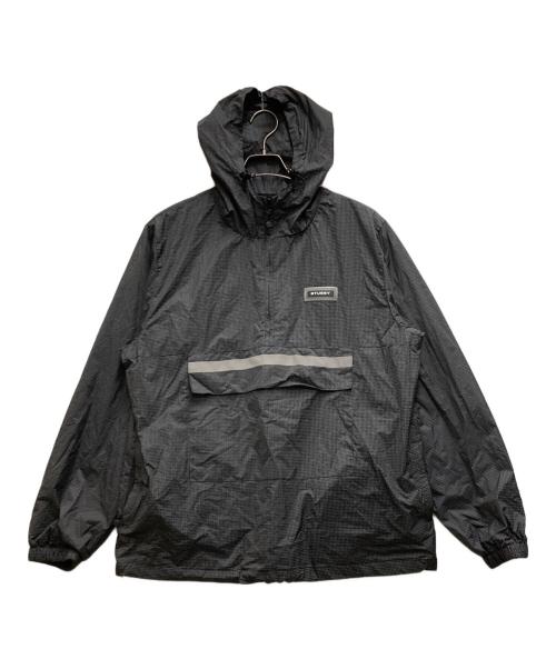 stussy（ステューシー）stussy (ステューシー) CONTRAST RIPSTOP ANORAK ブラック サイズ:Mの古着・服飾アイテム