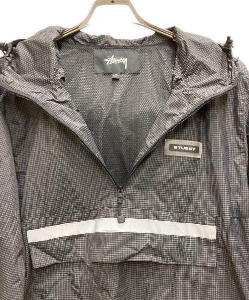 stussy（ステューシー）stussy (ステューシー) CONTRAST RIPSTOP ANORAK ブラック サイズ:Mの古着・服飾アイテム