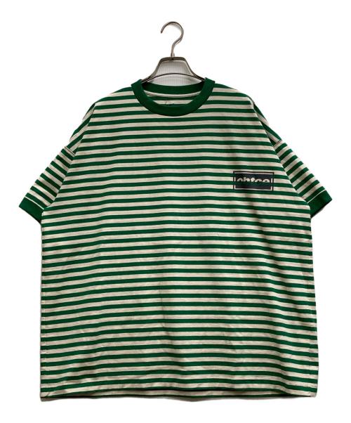 F/CE.（エフシーイー）F/CE. (エフシーイー) OHFCEボーダーTEE ホワイト×グリーン サイズ:Sの古着・服飾アイテム