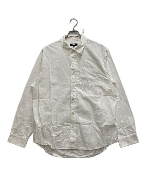 stussy（ステューシー）stussy (ステューシー) STANDARD SHIRT ホワイト サイズ:Mの古着・服飾アイテム