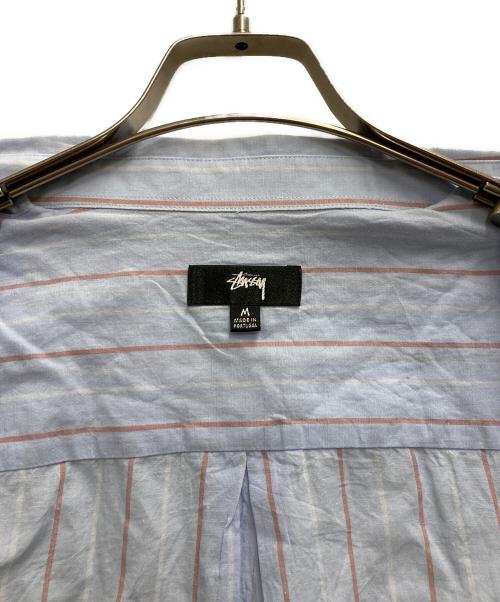 stussy（ステューシー）stussy (ステューシー) Classic striped shirt ブルー サイズ:Mの古着・服飾アイテム