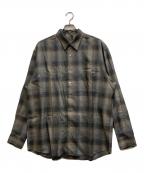 AURALEEオーラリー）の古着「SUPER LIGHT WOOL CHECK SHIRT」｜グレー